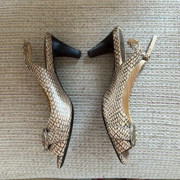 Cole Haan Snakeskin Kitten Heels 7.5 - Picture 6 of 12